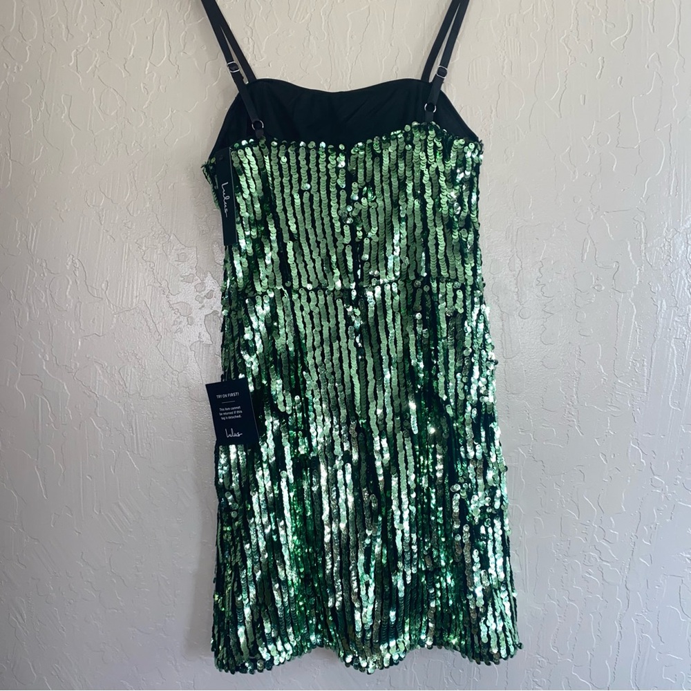 Lulus NWT Hit The Dance Floor Body Con Sequin Sleeveless Mini Dress πππ - Picture 14 of 17